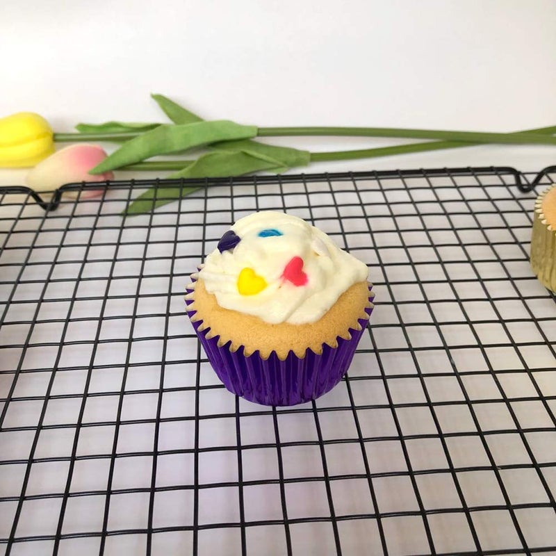 Huaswan Lavender Purple Foil Cupcake Liners Standard Paper Baking Cups for Party and More, 120-Count - Image 5